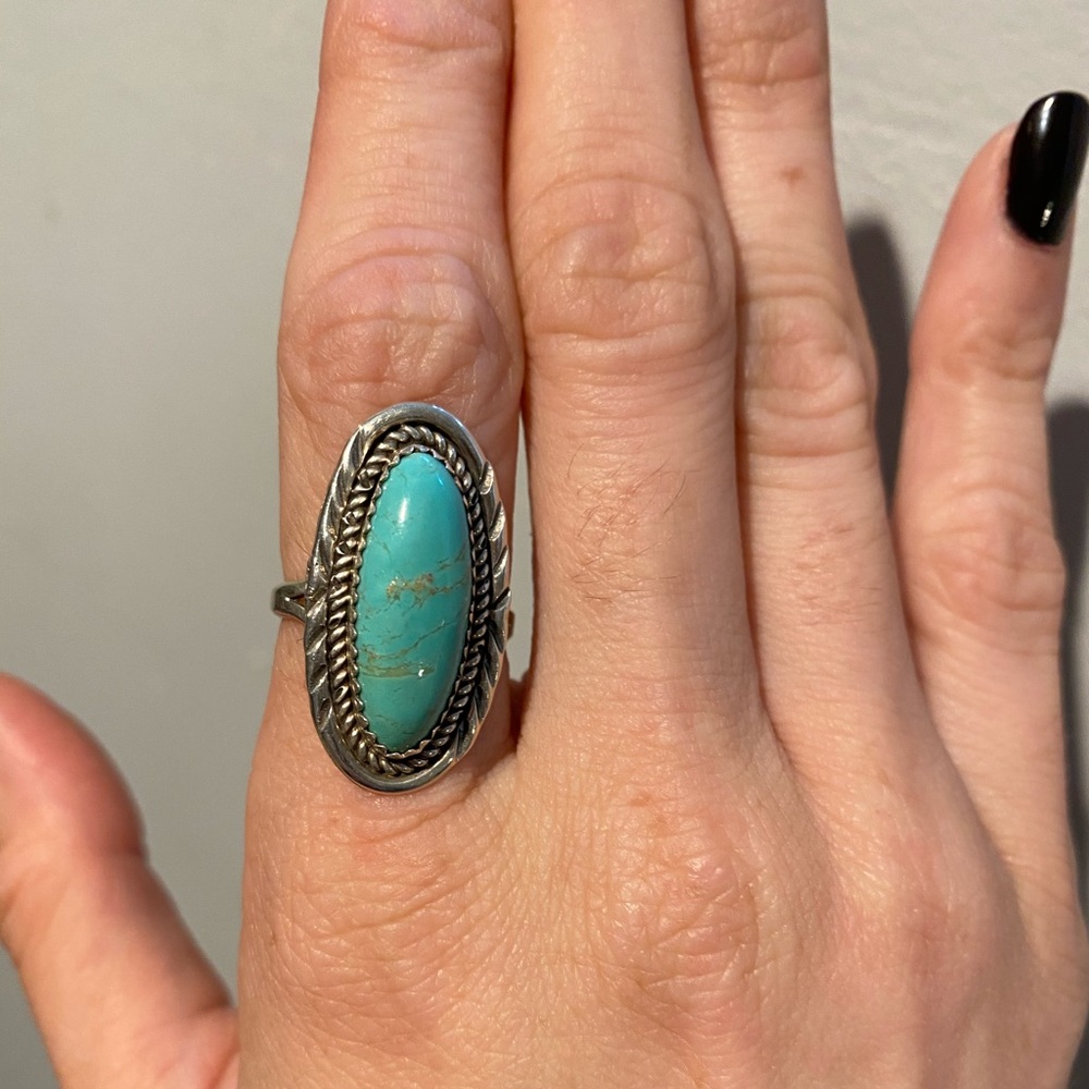 Sterling silver Native American turquoise ring